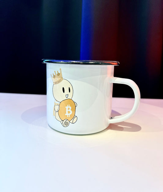 Emaille Outdoor Tasse "HODL the good things in life"