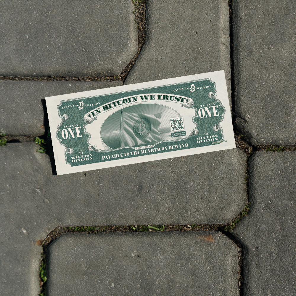 21$ Bitcoinschein – Orangepilling Edition