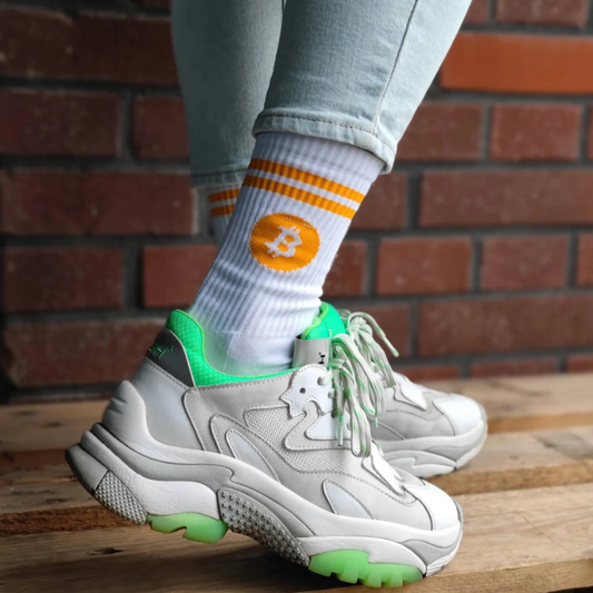 Bitcoin Socken – Made in Portugal | Hochwertige Statement-Socken für Bitcoiner
